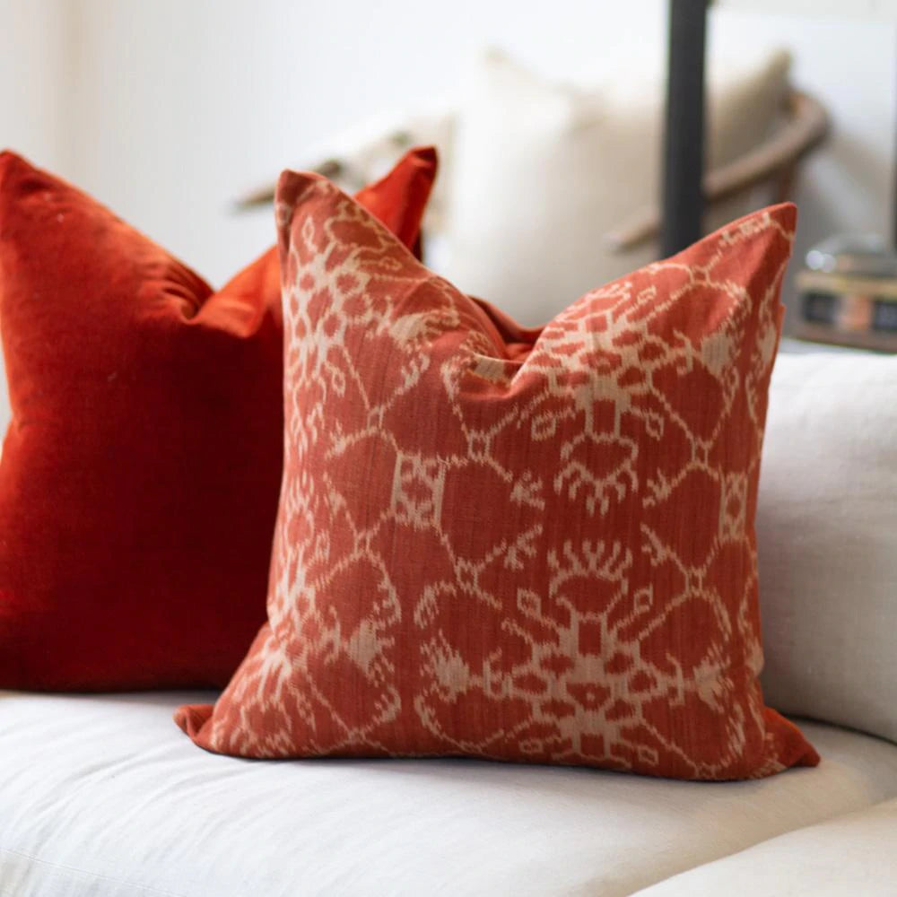 Ikat Morinda Coral Lounge Cushion