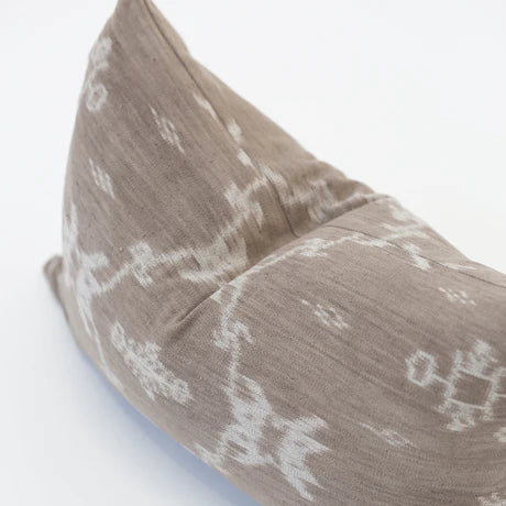 Kilim Ikat Medium Lumbar Cushion in Mocha