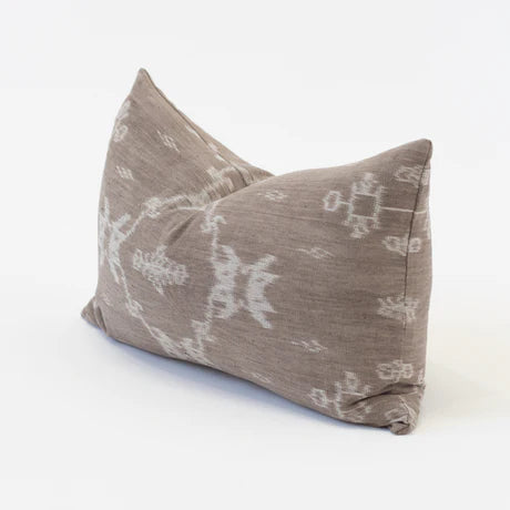 Kilim Ikat Medium Lumbar Cushion in Mocha