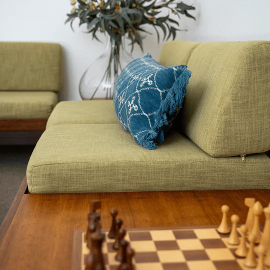 Kilim Morinda Long Cushion in Blue