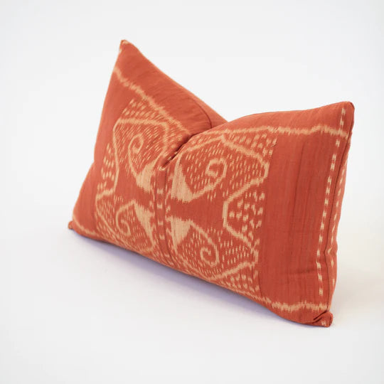 Kilim Ikat Morinda Cushion in Coral