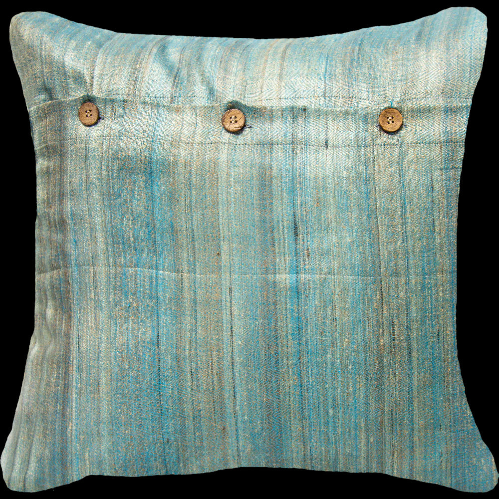 Weave Herringbone Lounge Cushion in Laguna Blue