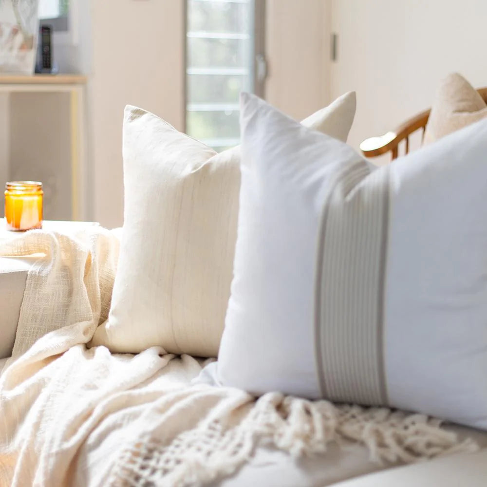 Weave Herringbone Bristol Lounge Cushion in Cream