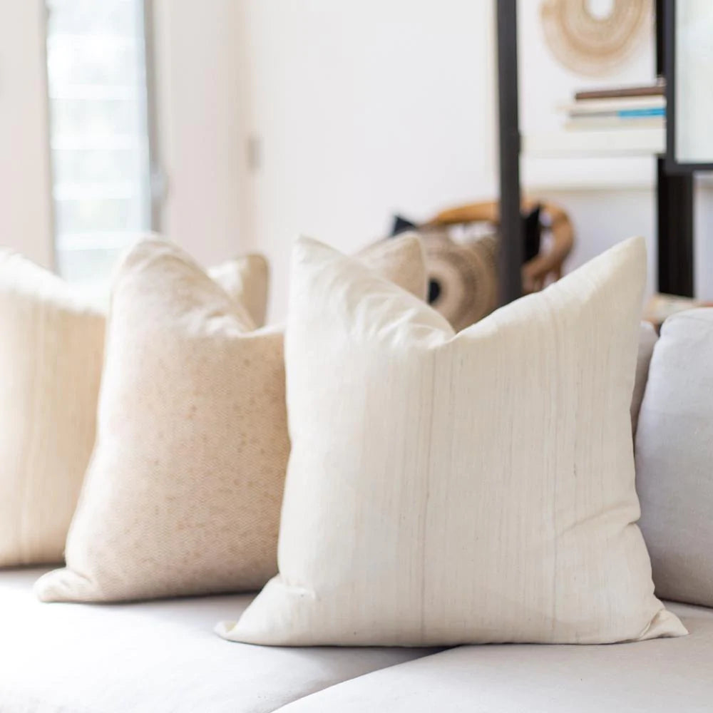 Weave Herringbone Bristol Lounge Cushion in Cream
