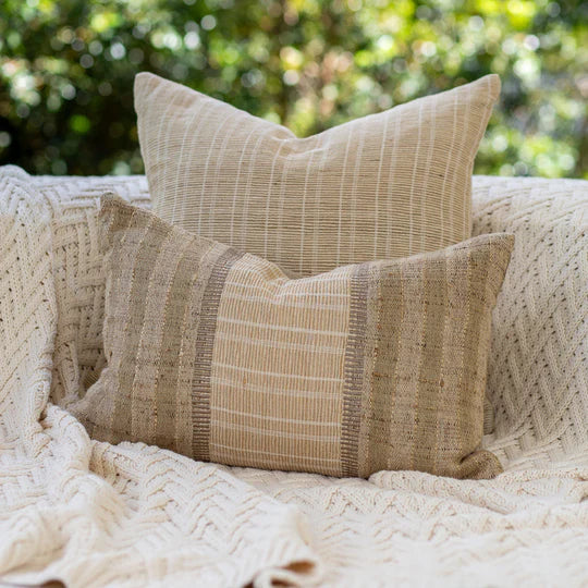 Global Weave Balmoral Lumbar Cushion in Natural