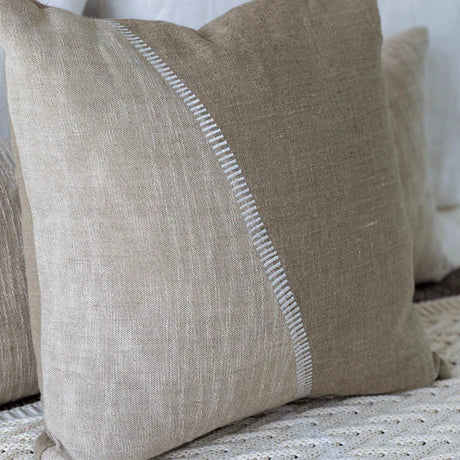 Global Weave Oxford Cushion in Natural