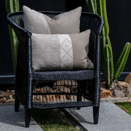 Global Weave Oxford Cushion in Natural