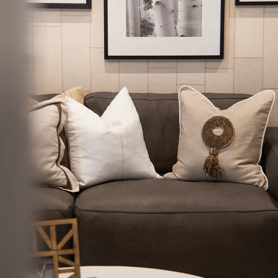 Linen Lace Stitch Linen Lounge Cushion