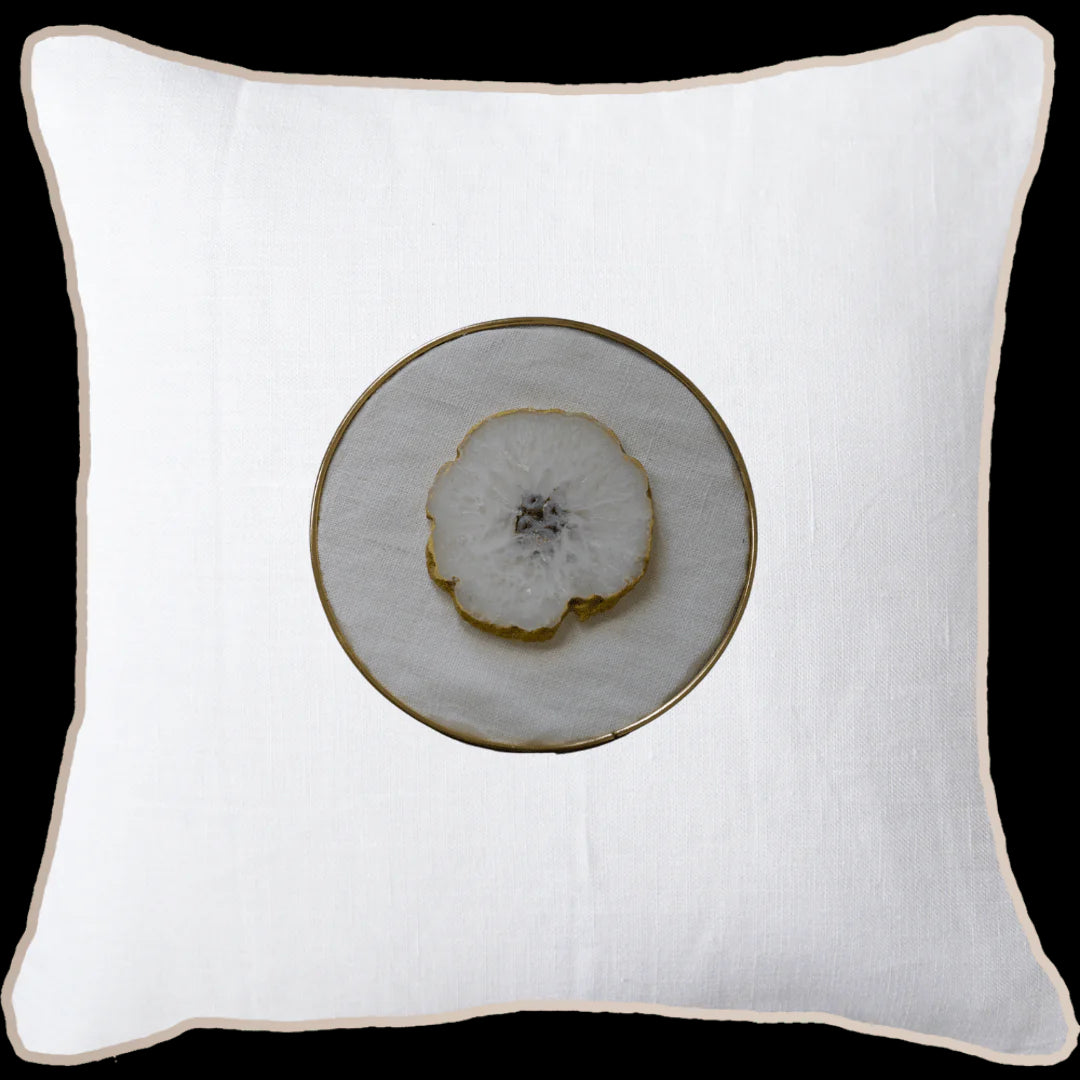 Agate Slice Linen Cushion
