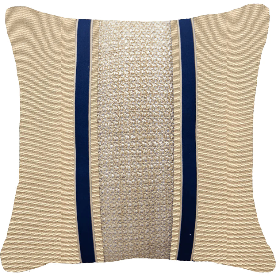 Outdoor Nautical Juliet Lounge Cushion 55 x 55 cm in Beige