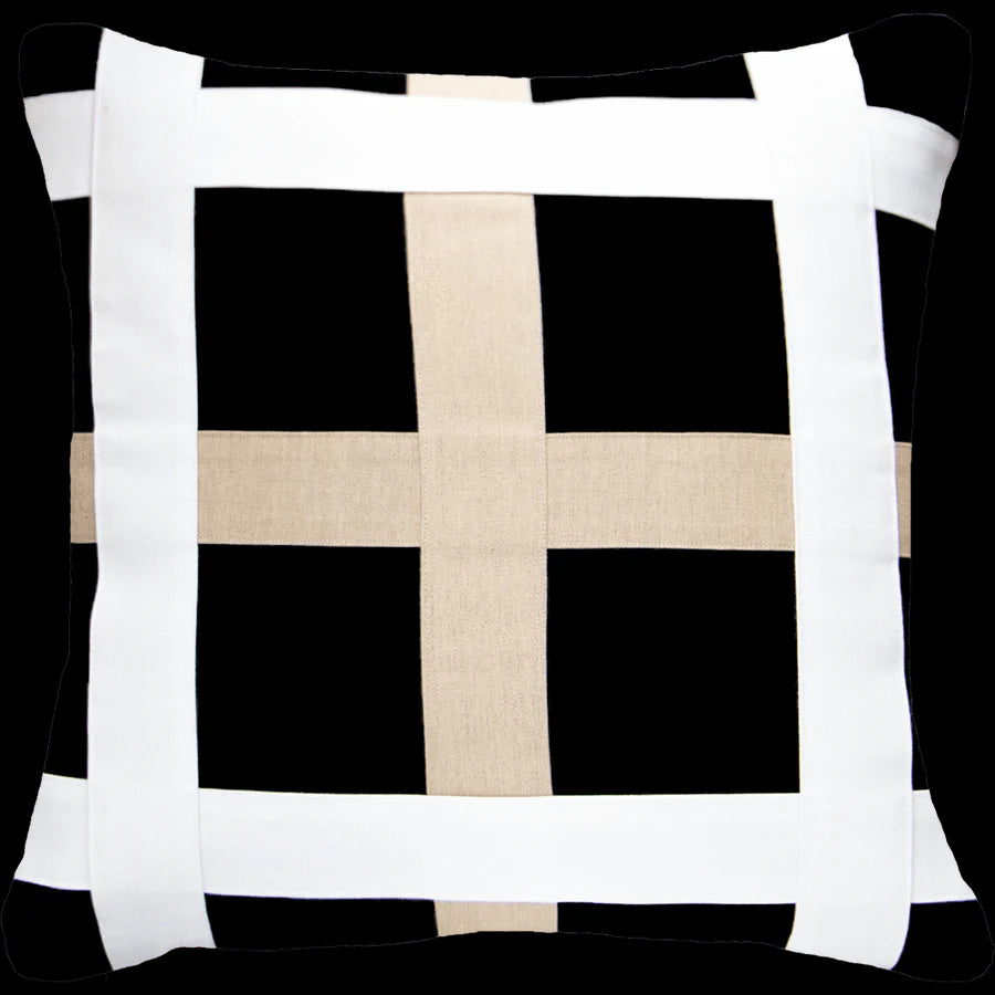 Outdoor Nautical November Lounge Cushion 55 x 55 cm in Black