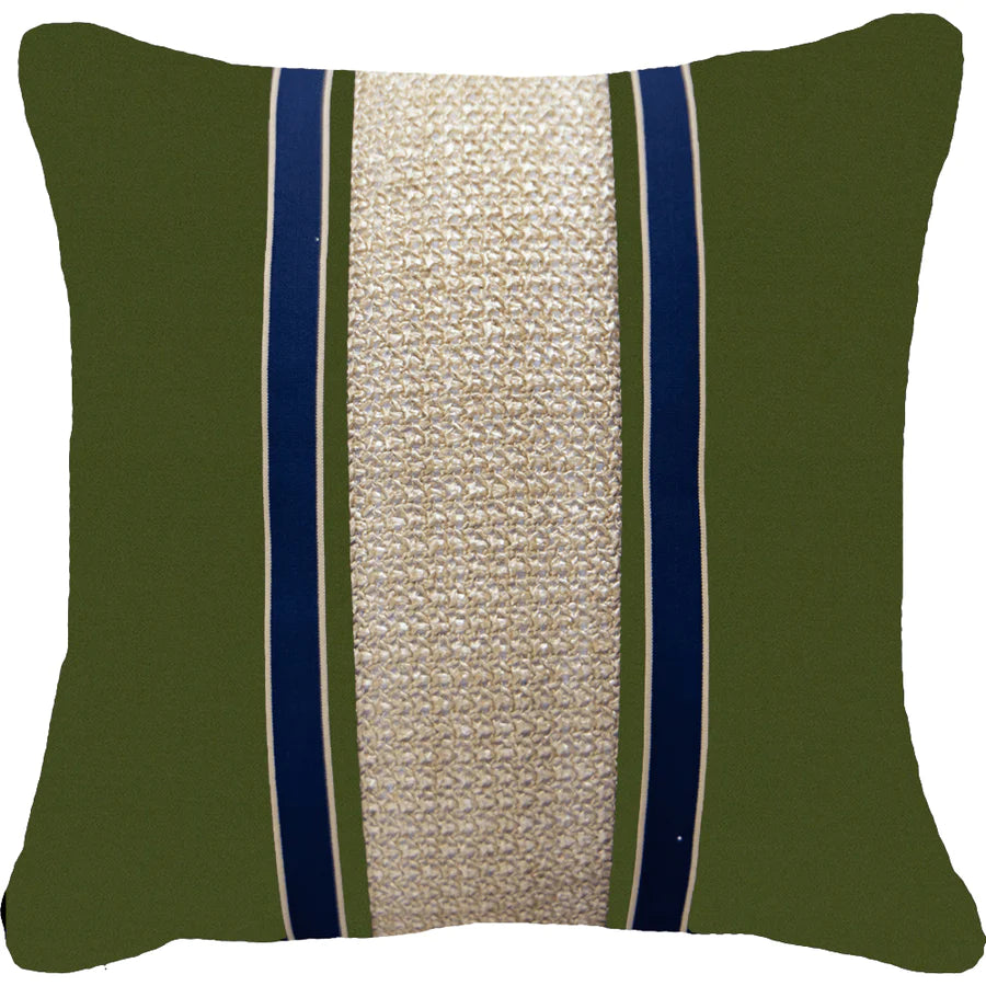 Outdoor Nautical Juliet Lounge Cushion 55 x 55 cm in Green