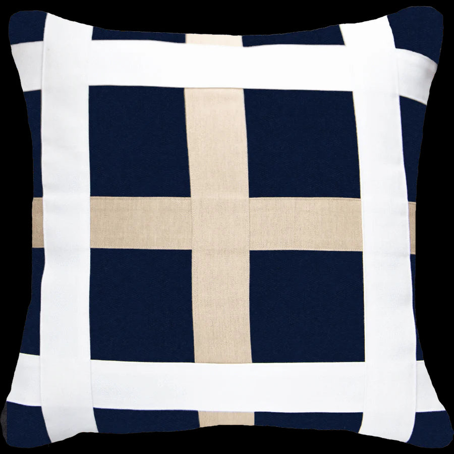 Outdoor Nautical November Lounge Cushion 55 x 55 cm in Navy