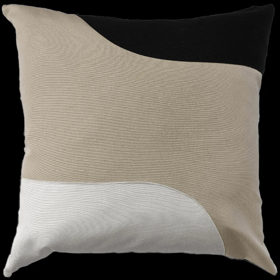 Outdoor Global - Earth Dunes Lounge Cushion 55 x 55cm in Beige & Black