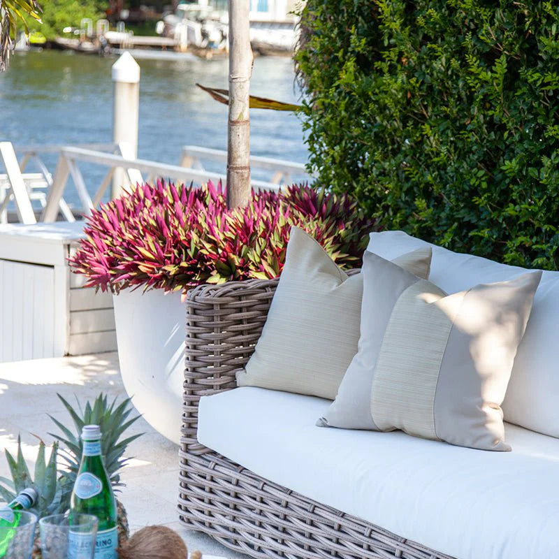 Outdoor Nautical Stripe Lounge Cushion