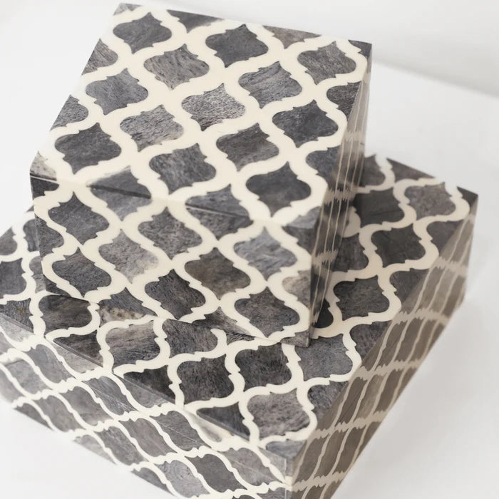 Bone Inlay Box in Junction Pattern
