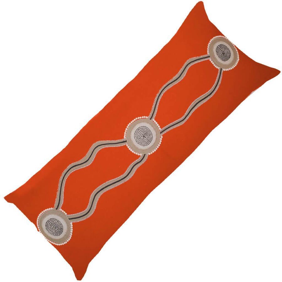 Dreamtime Rust Long Lumber Cushion