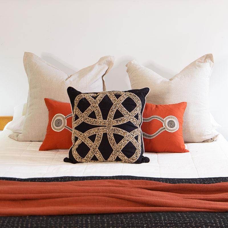 Dreamtime Rust Long Lumber Cushion