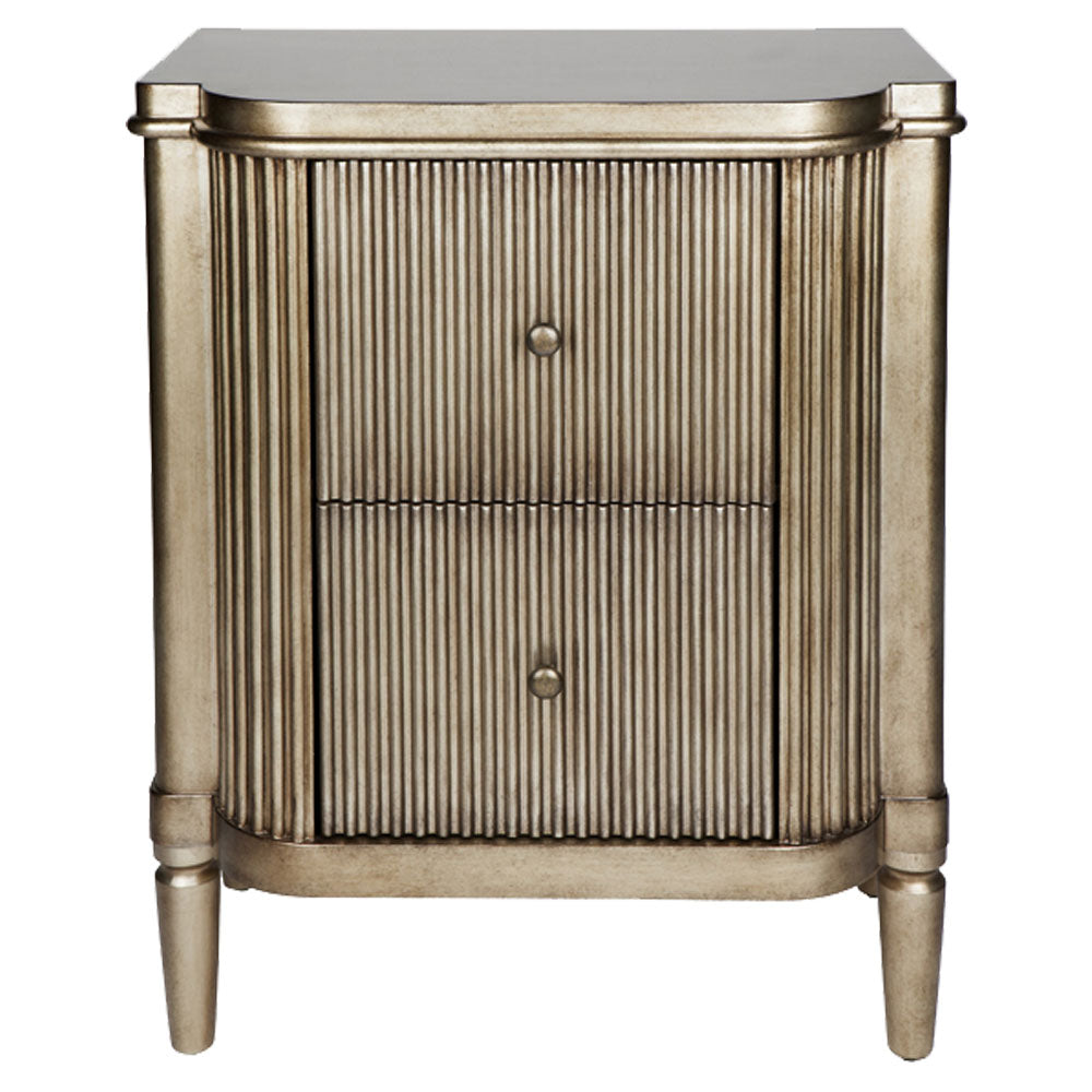 Arielle Bedside Table in Gold