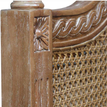 Vascalles Rattan Headboard in Oak