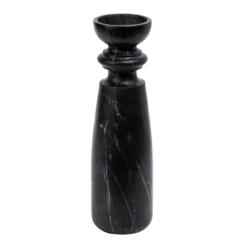 Jasmine Marble Candle Stick in Black