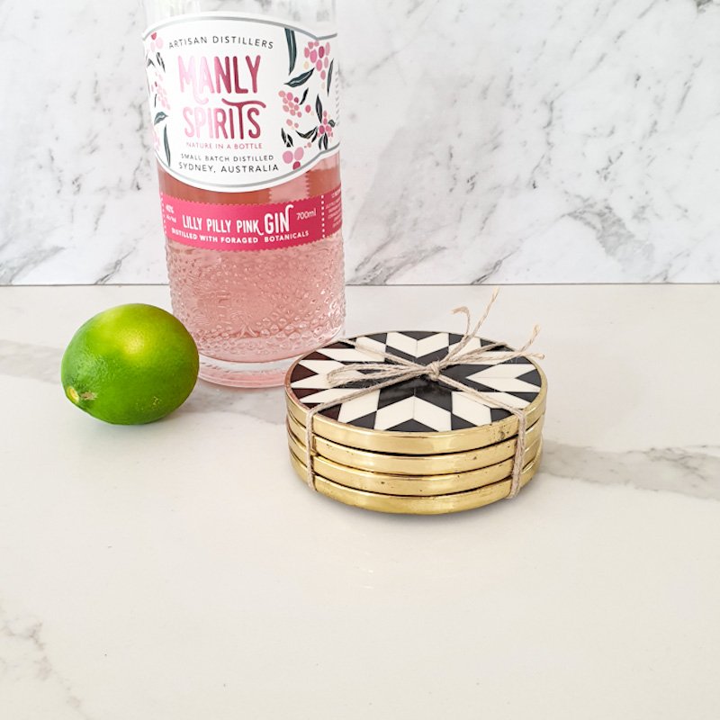 Manhattan Bone Inlay Coasters