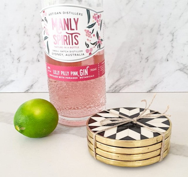 Manhattan Bone Inlay Coasters