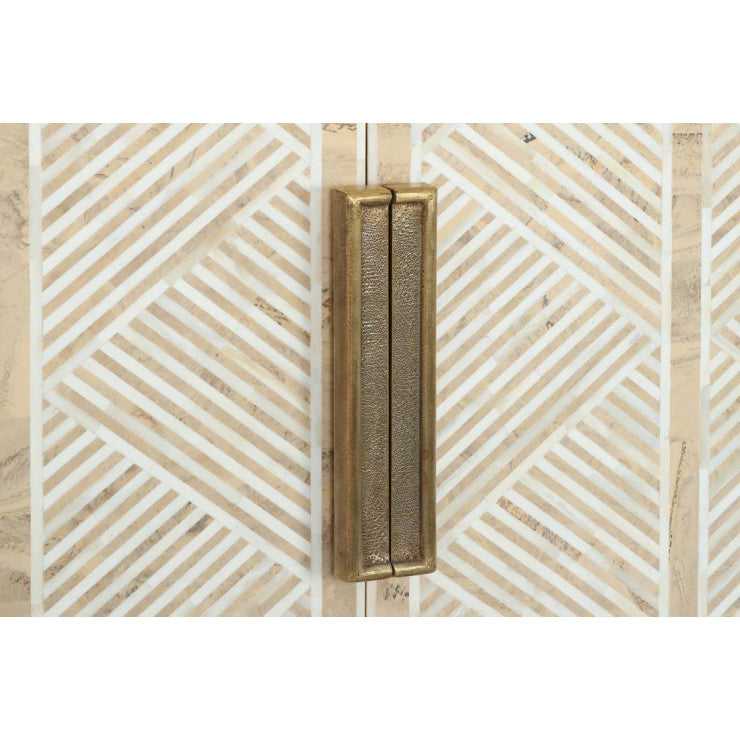 Bone Inlay Buffet with Iron Frame