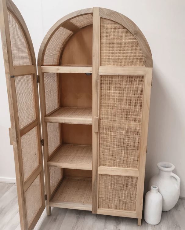 Rattan Mali Tall Arched Cabinet