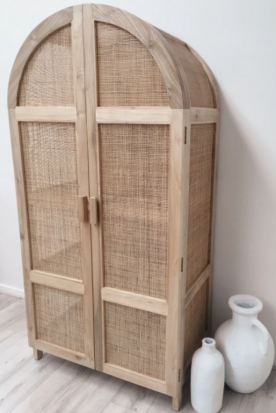 Rattan Mali Tall Arched Cabinet