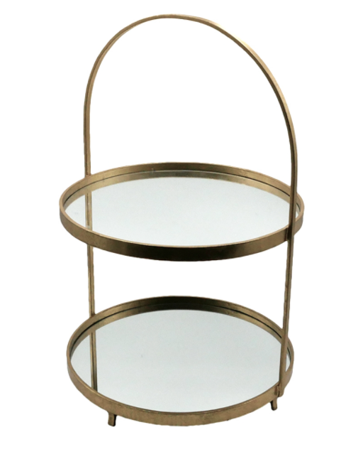 Brass & Glass  Cake Stand