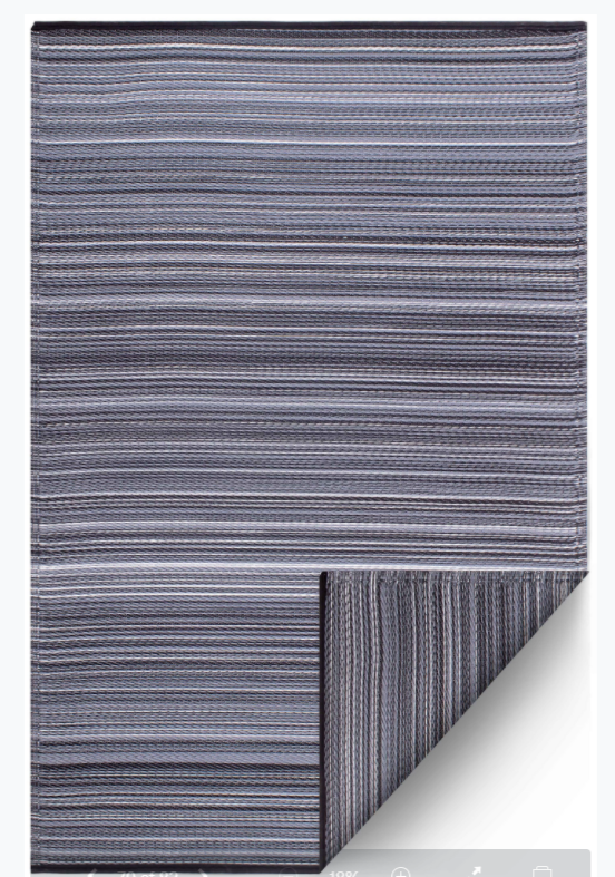 Cancun Midnight Recycled Plastic Outdoor Rug