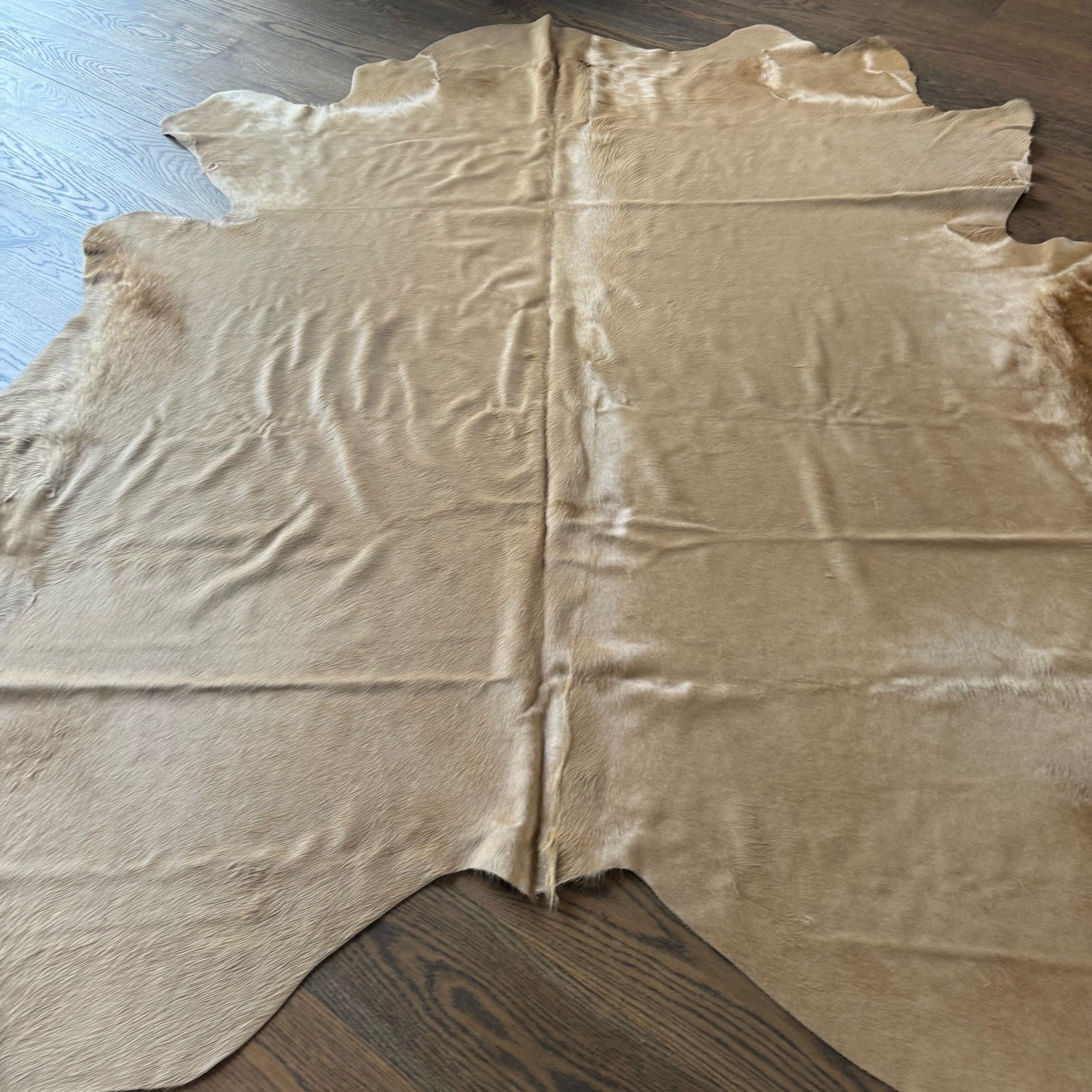 ** Clearance ** Ecru Dyed Cow Hide Rug