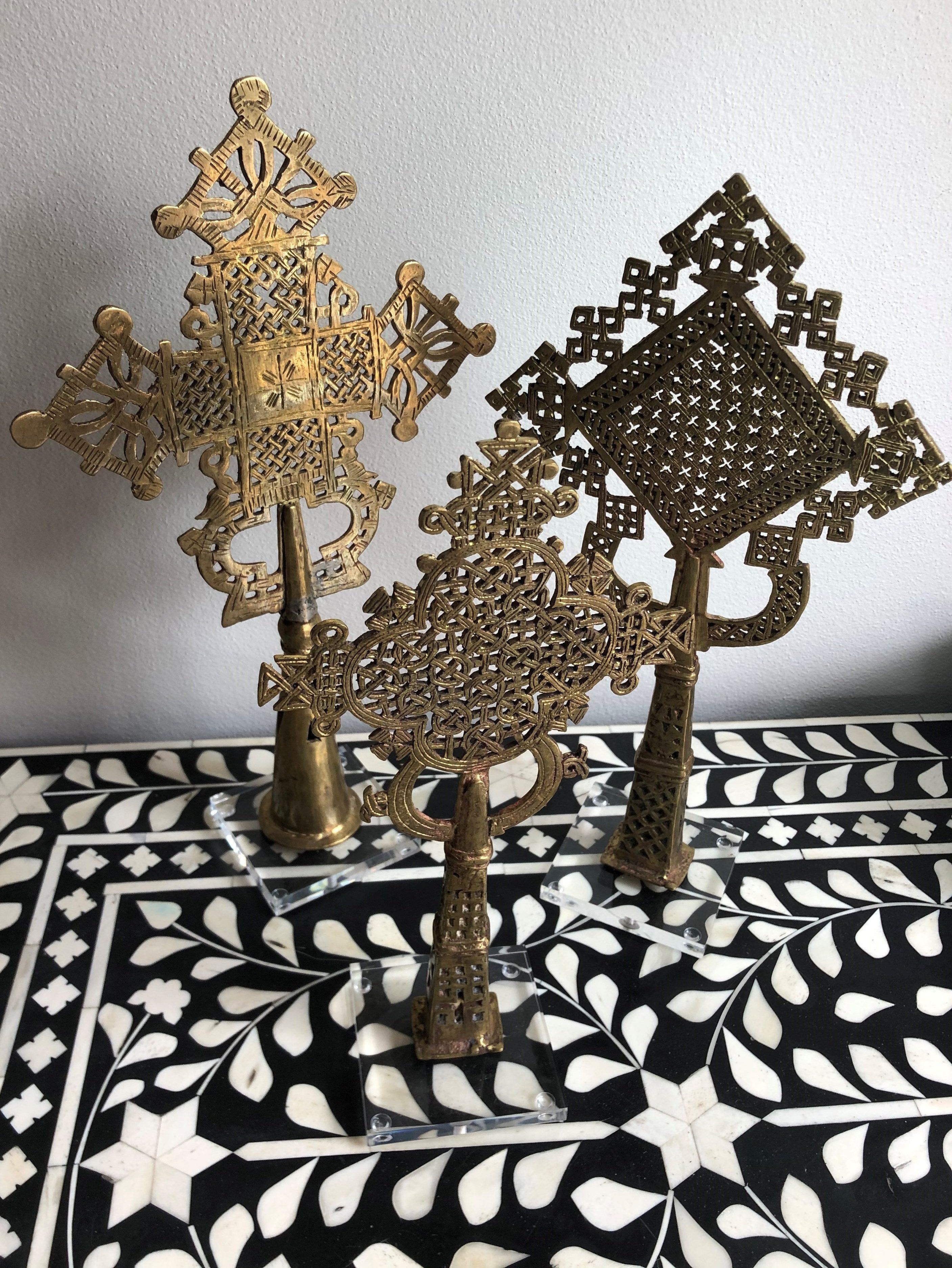 Ethiopian Cross in Brass