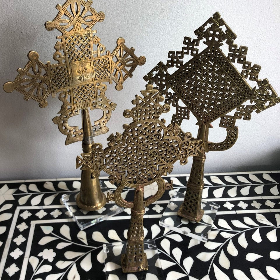 Ethiopian Cross in Brass