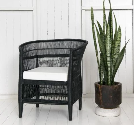 Genuine Malawi Chair with Brass Feet
