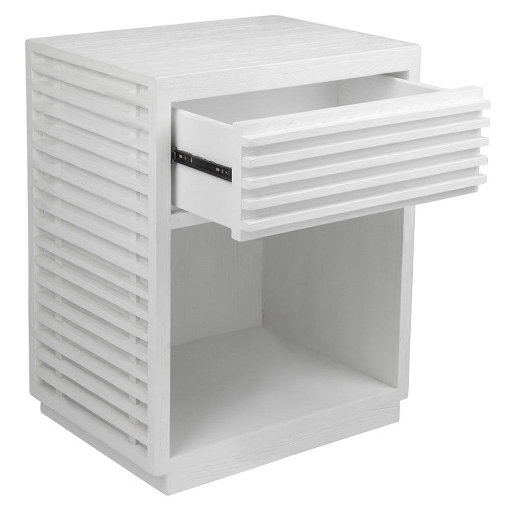 Bahama Bedside Table in White