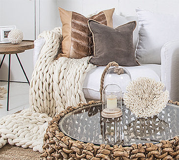 Luxury Plaid Throw - Cream