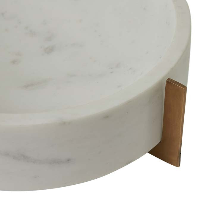 Ridge Round Small Marble Bowl