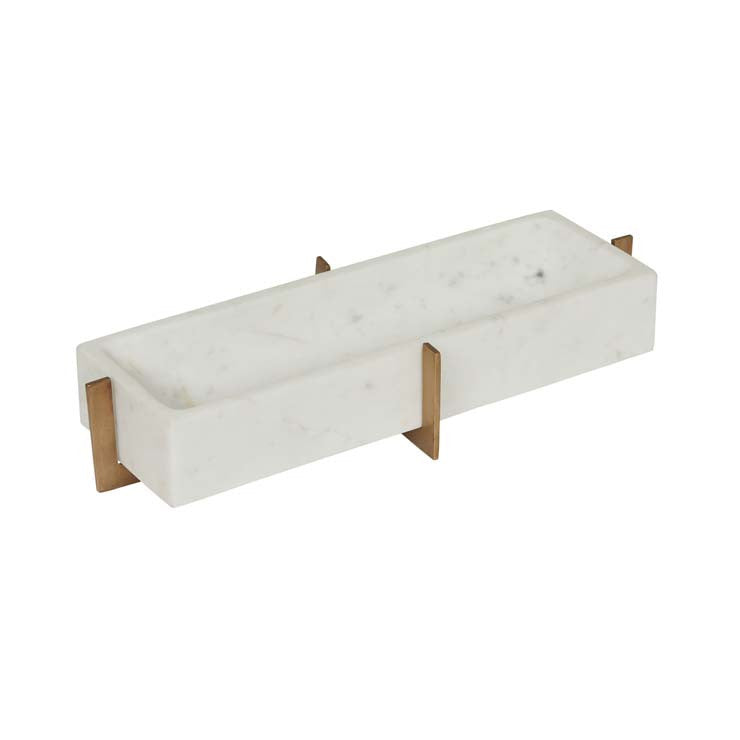 Ridge Rectangle Marble Bowl