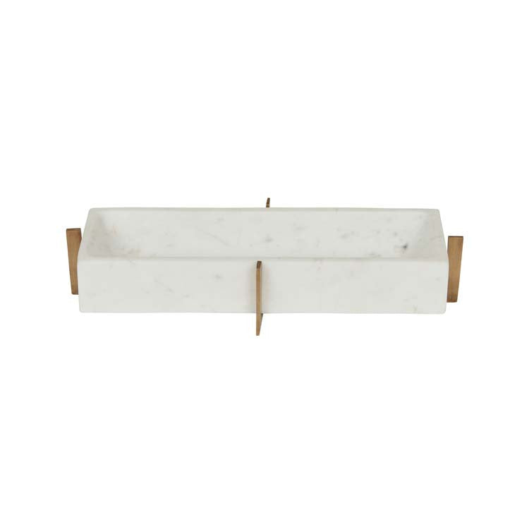 Ridge Rectangle Marble Bowl