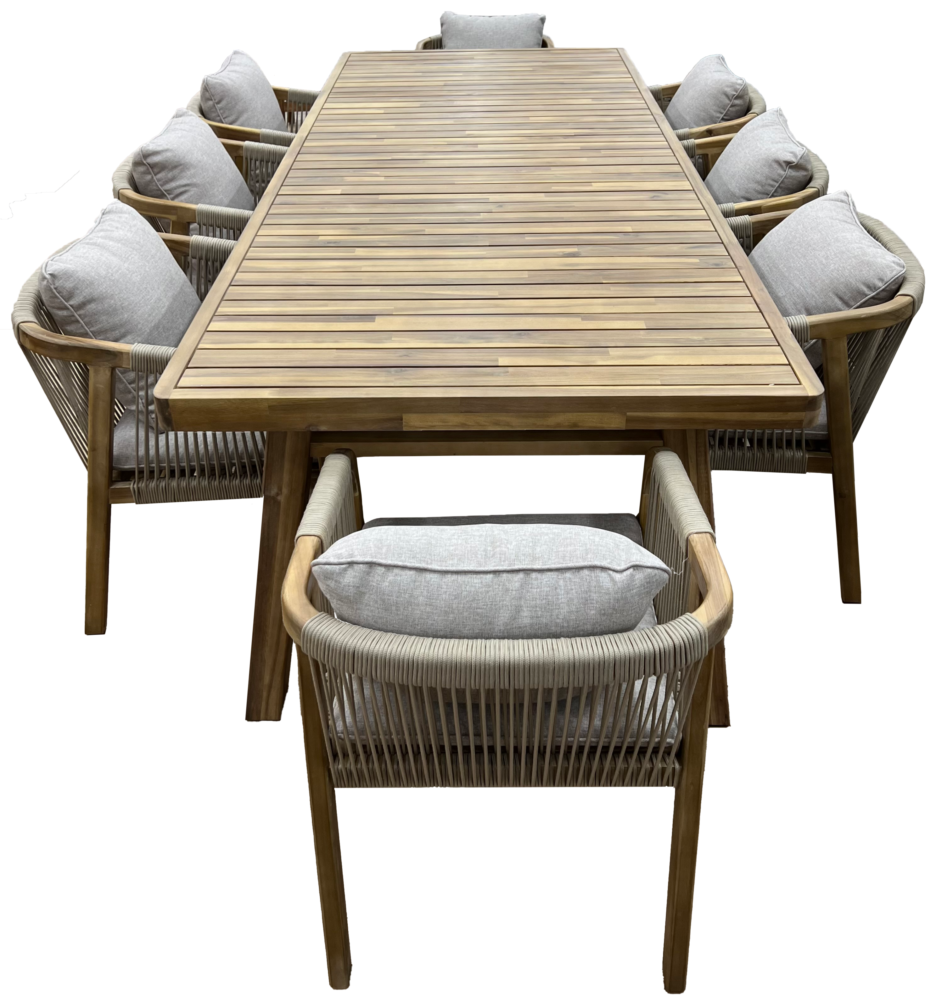 Cara Timber 9 Piece Dining Setting