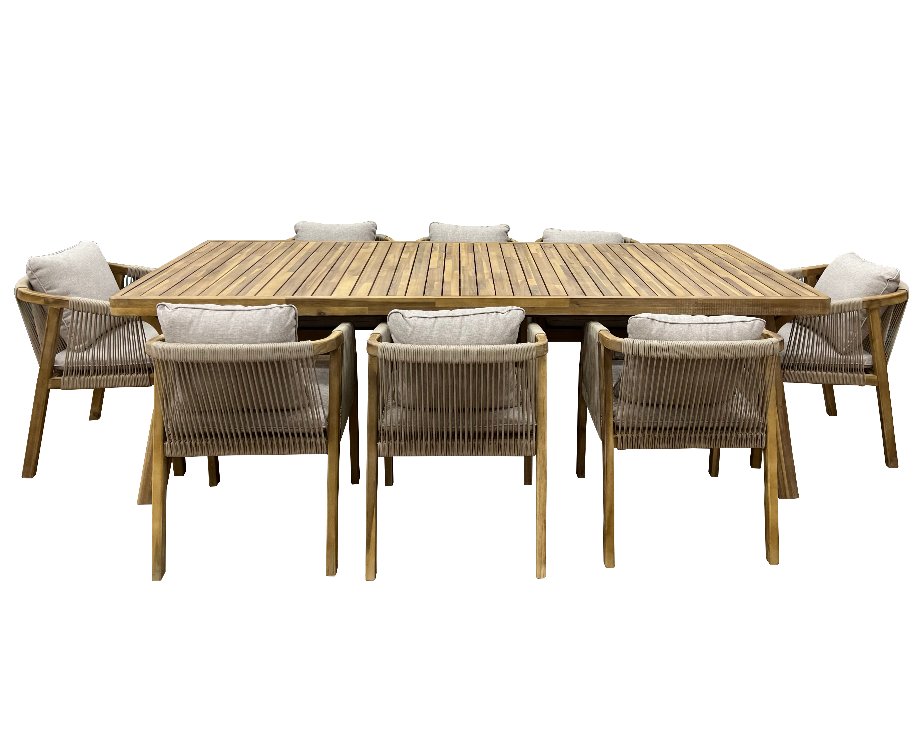 Cara Timber 9 Piece Dining Setting