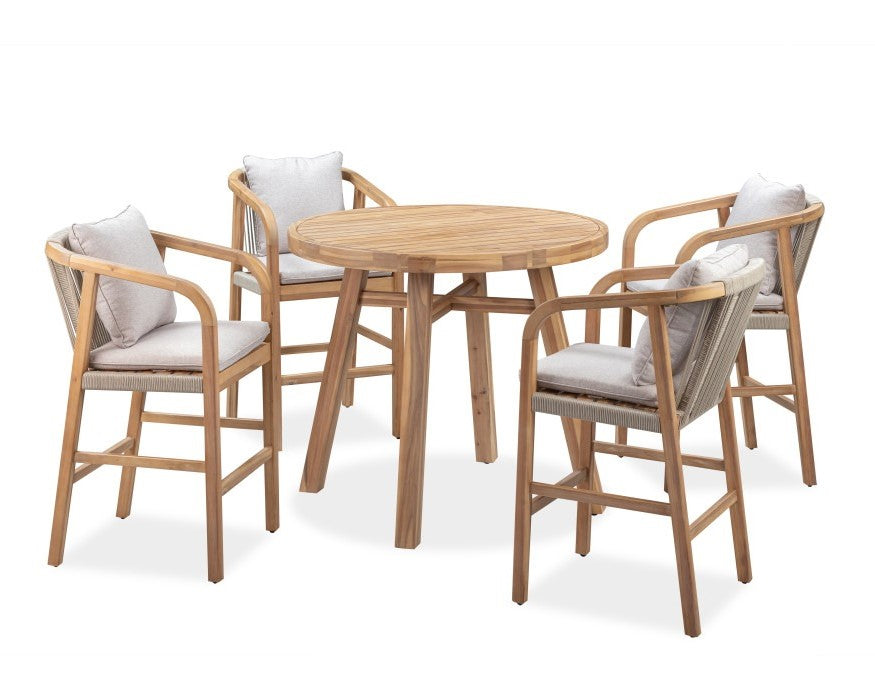 Cara Timber 5 Piece Bar Setting