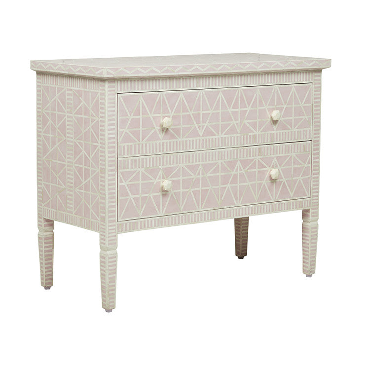 Bone Inlay 2 Door Lowboy in Celtic Grey