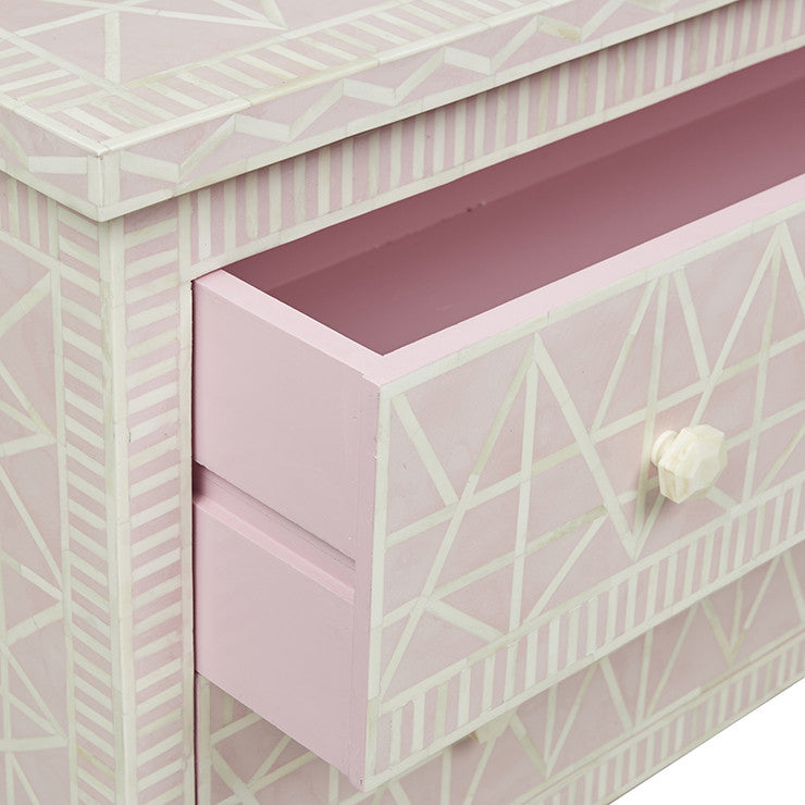 Bone Inlay 2 Door Lowboy in Celtic Grey