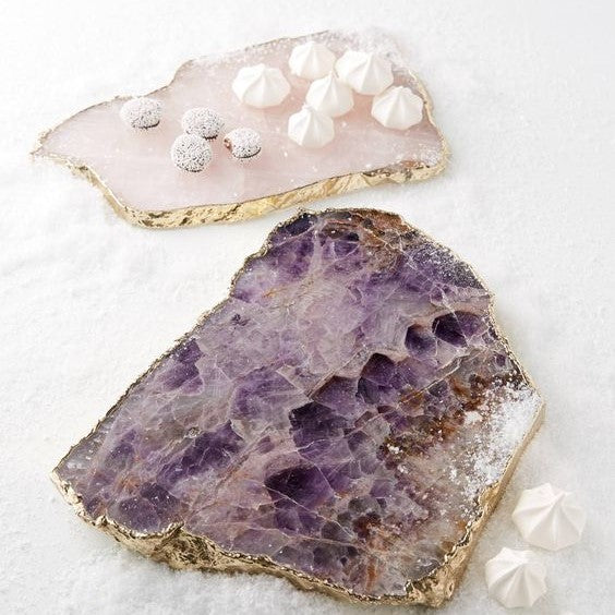 Agate Platter in White