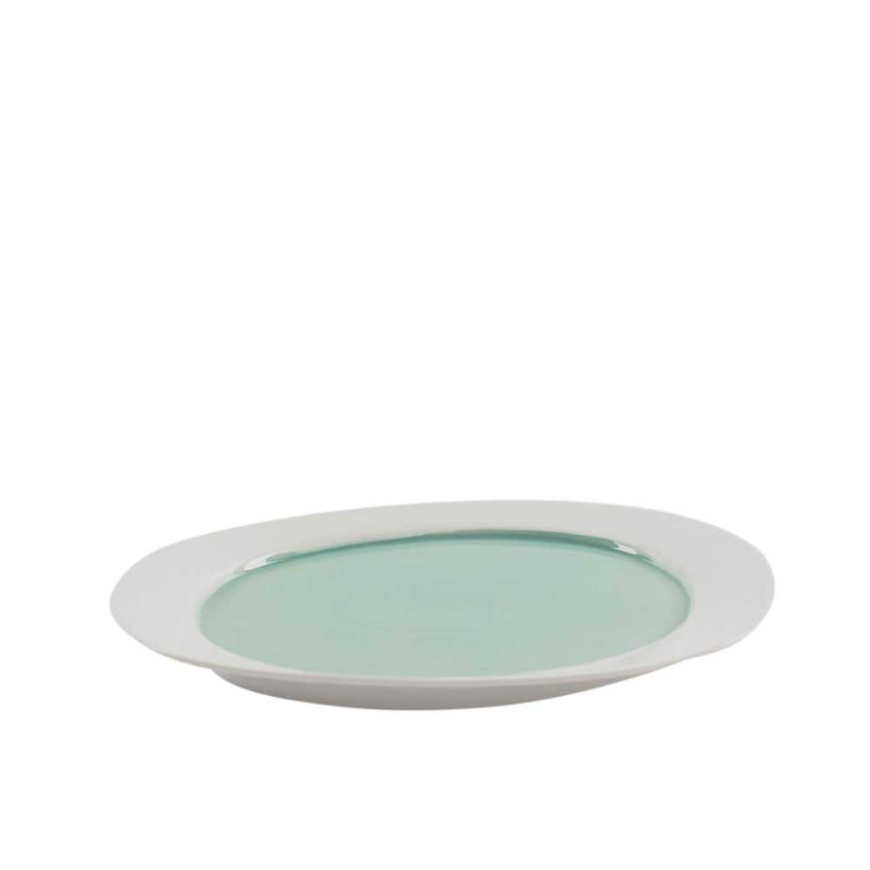 Hand Painted Plate in Aqua