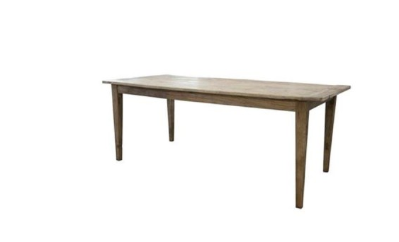 Elm Dining Table with Inlay Pattern