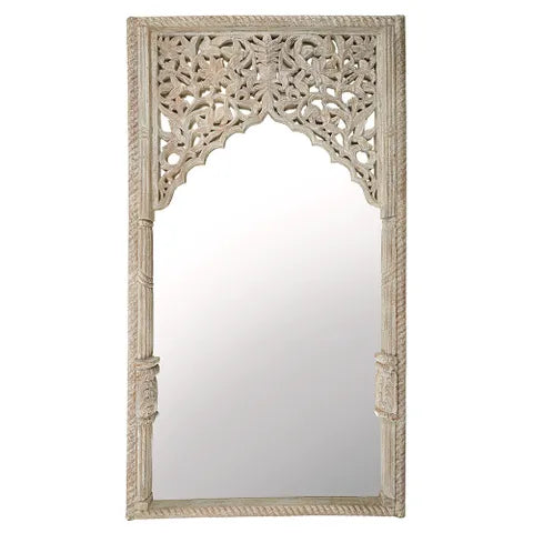 White Wash Shavana Mirror